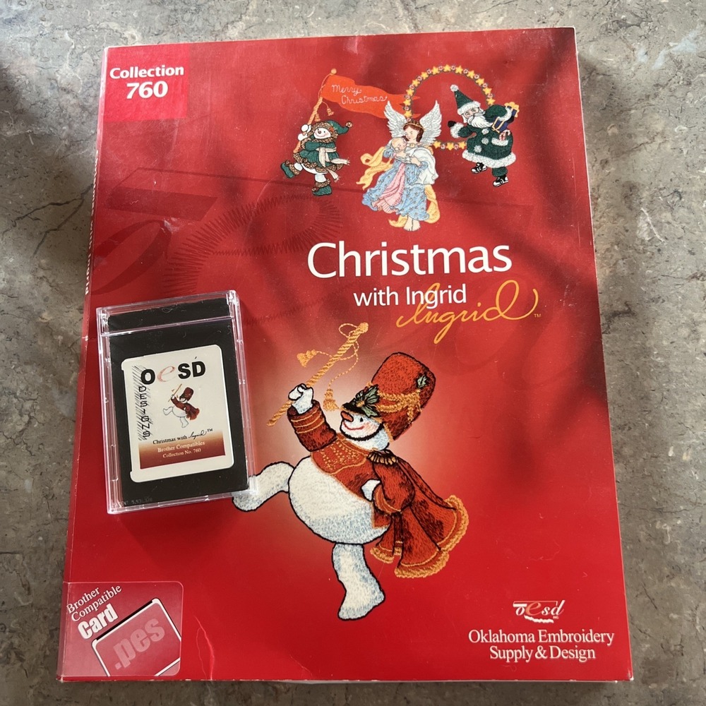 OESD Collection 760 Embroidery Card Brother Compatible Santa Angels